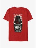 Star Wars Darth Vader Galactic Tour Flames Poster T-Shirt, RED, hi-res