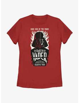 Star Wars Darth Vader Galactic Tour Flames Poster Womens T-Shirt, , hi-res