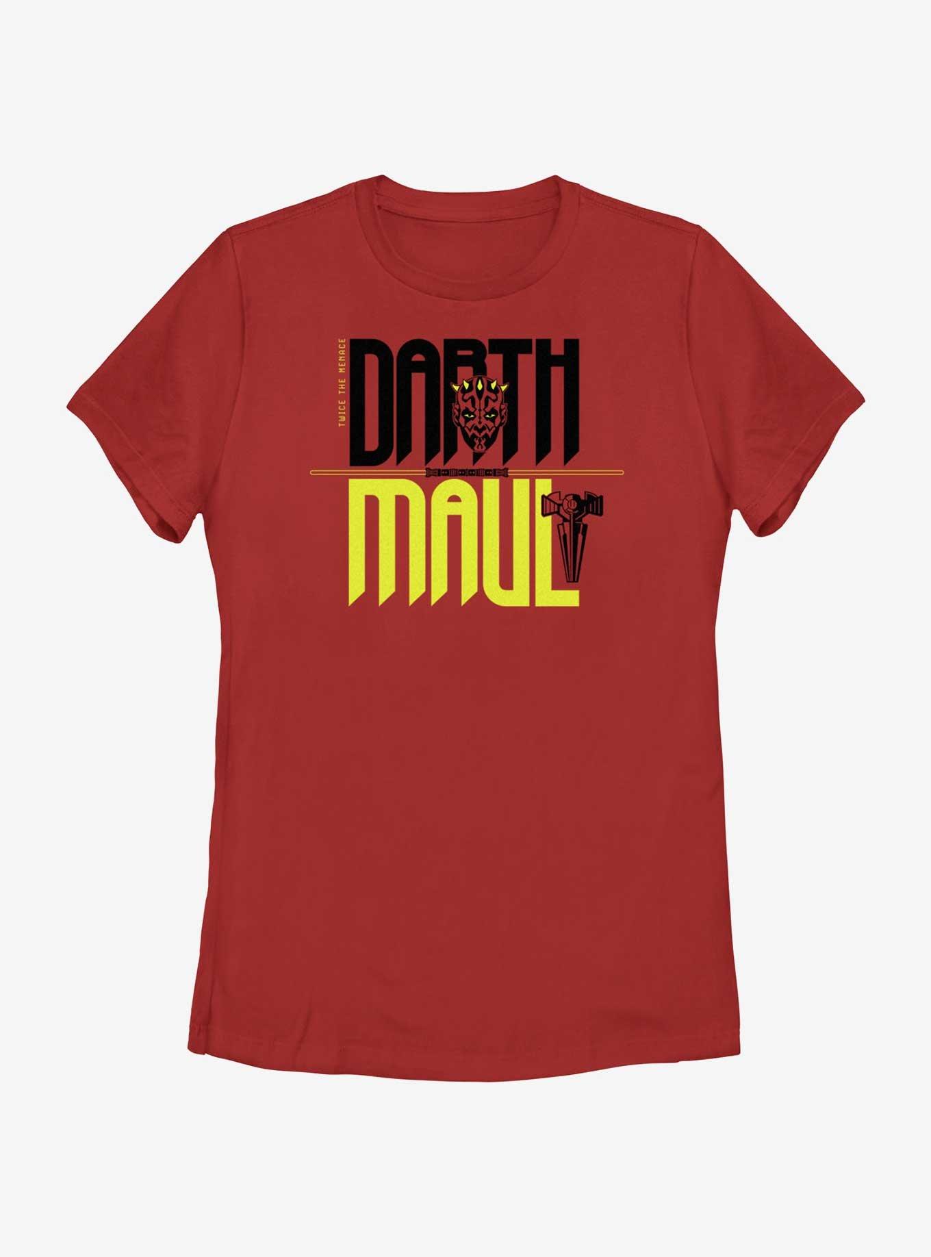 Star Wars Twice The Menace Darth Maul Womens T-Shirt, RED, hi-res