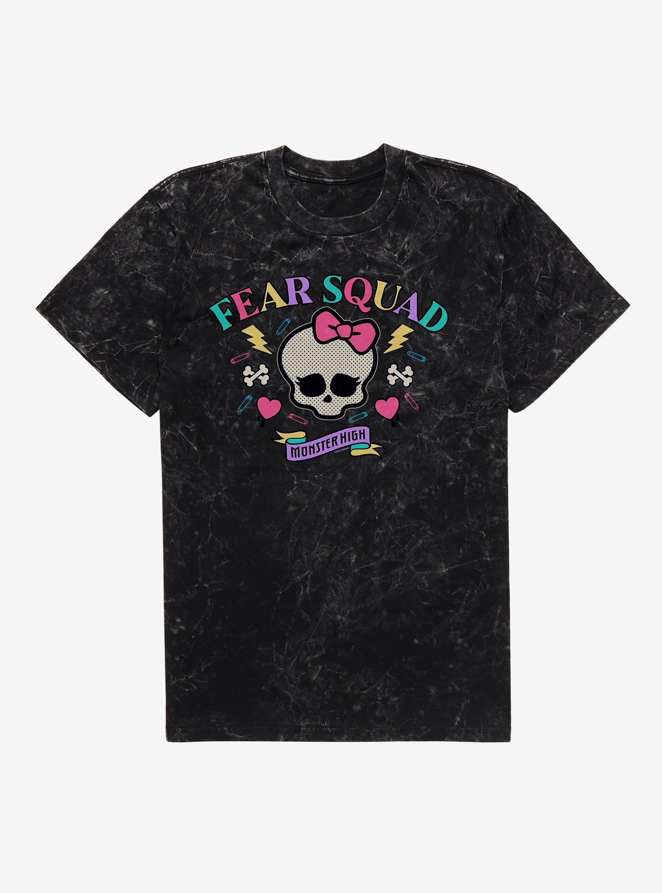 Monster High Fear Squad Mineral Wash T-Shirt, BLACK MINERAL WASH, hi-res