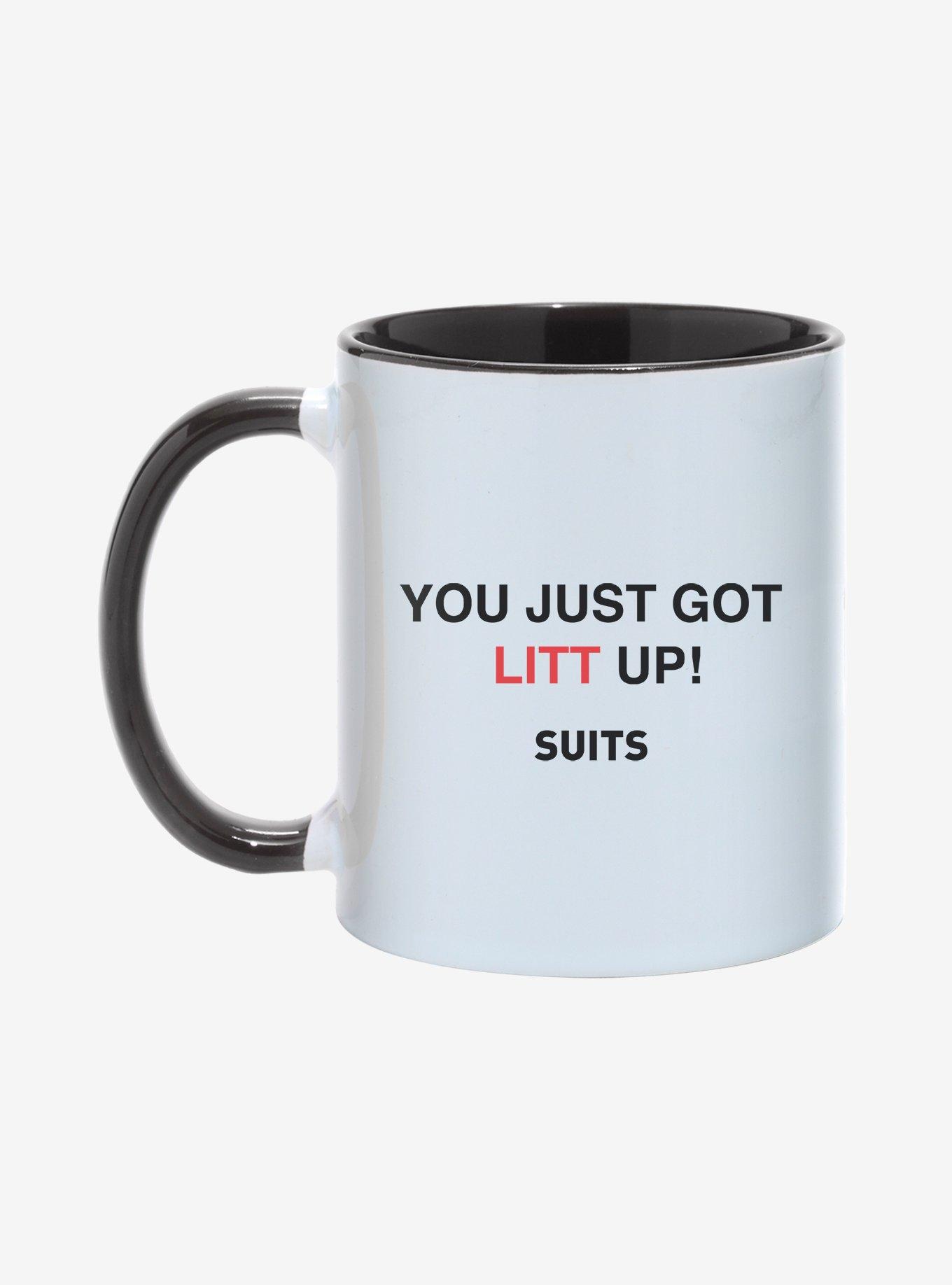 mug-tastic You Just Got Litt Up! - Suits - 15oz Grande - Taza de Café de Cerámica