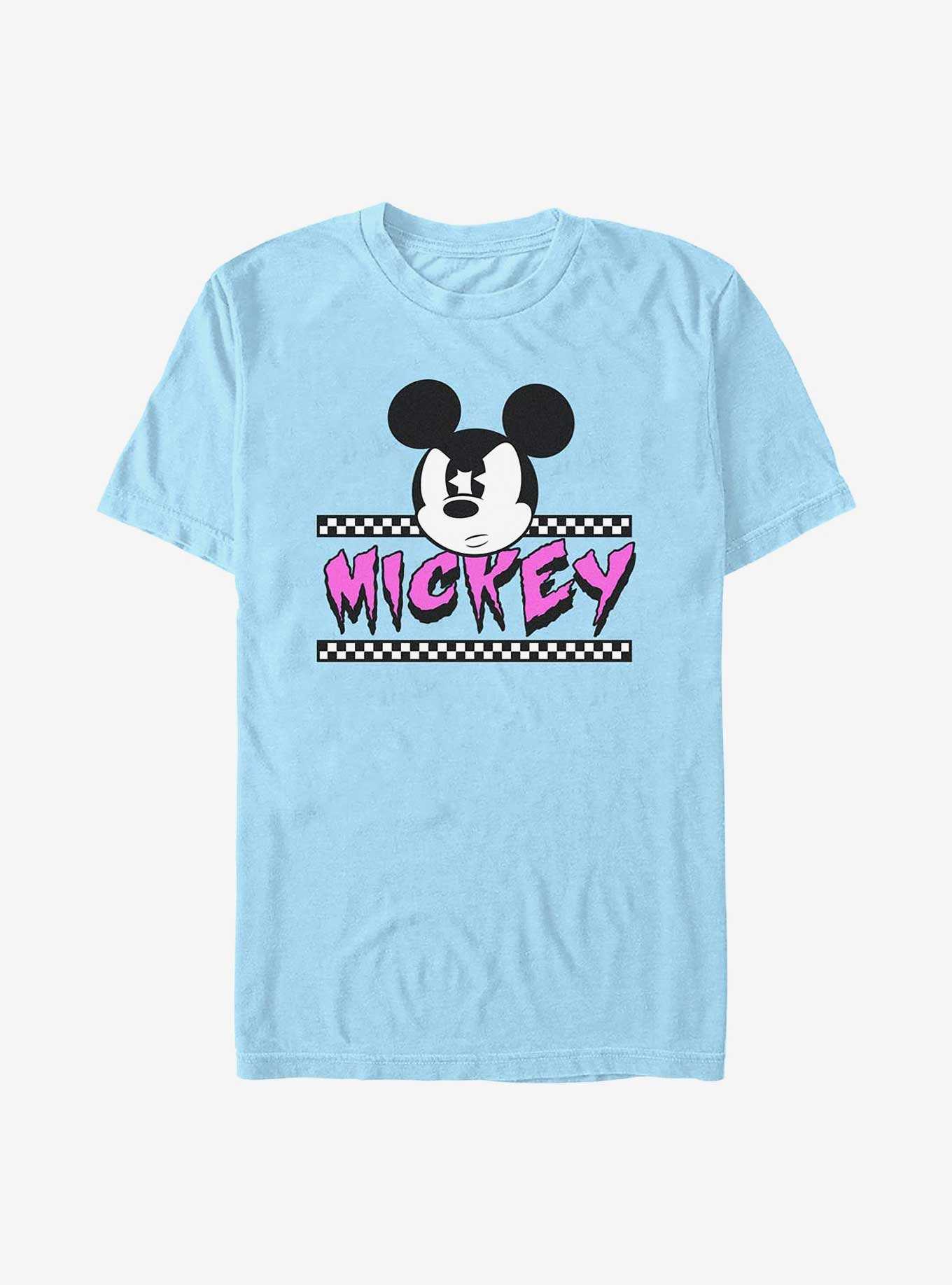 Disney Mickey Mouse Mickey Checkered Neon T-Shirt, , hi-res