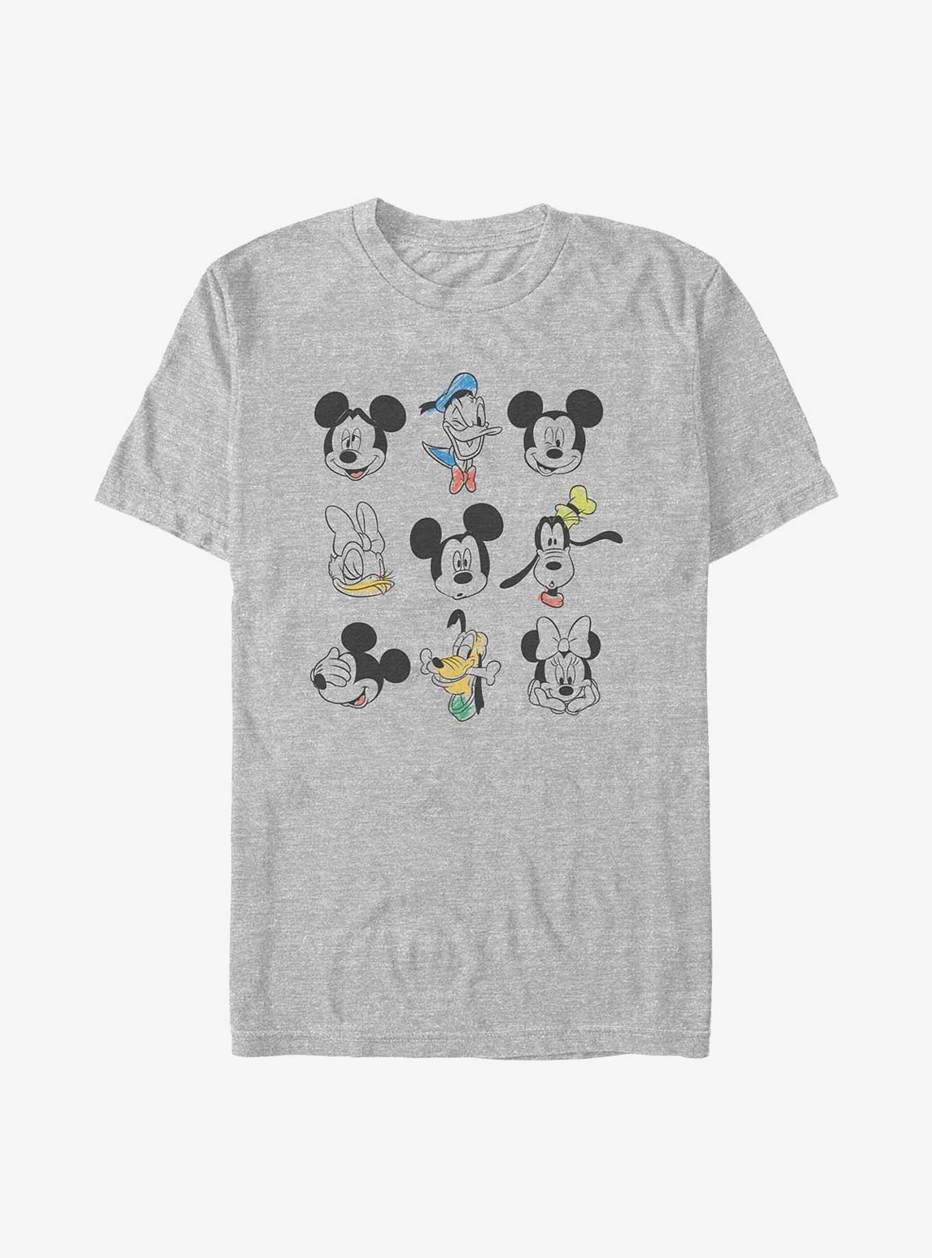 Disney Mickey Mouse Friends Faces T-Shirt, ATH HTR, hi-res