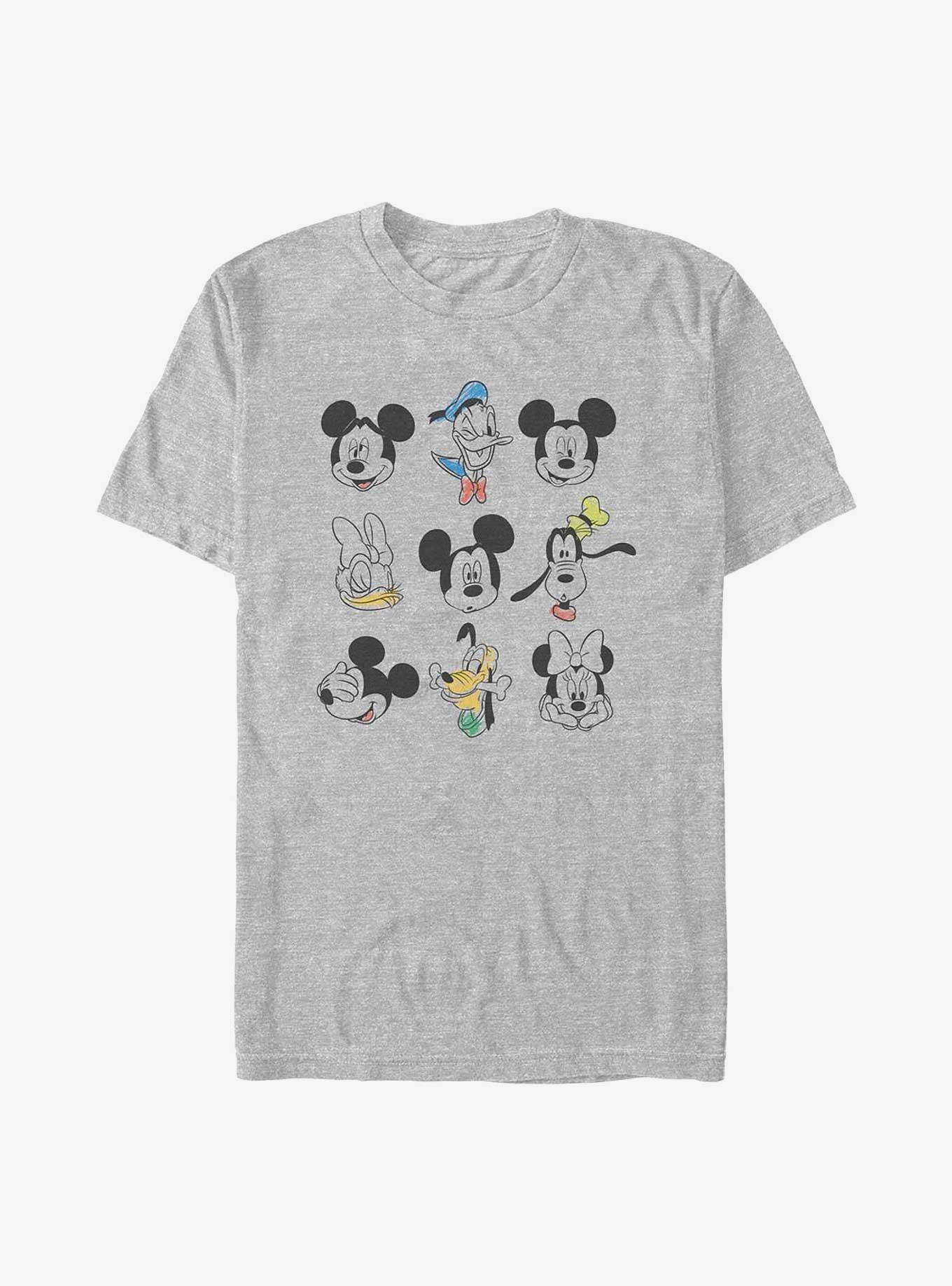 Disney Mickey Mouse & Friends Faces T-Shirt, ATH HTR, hi-res