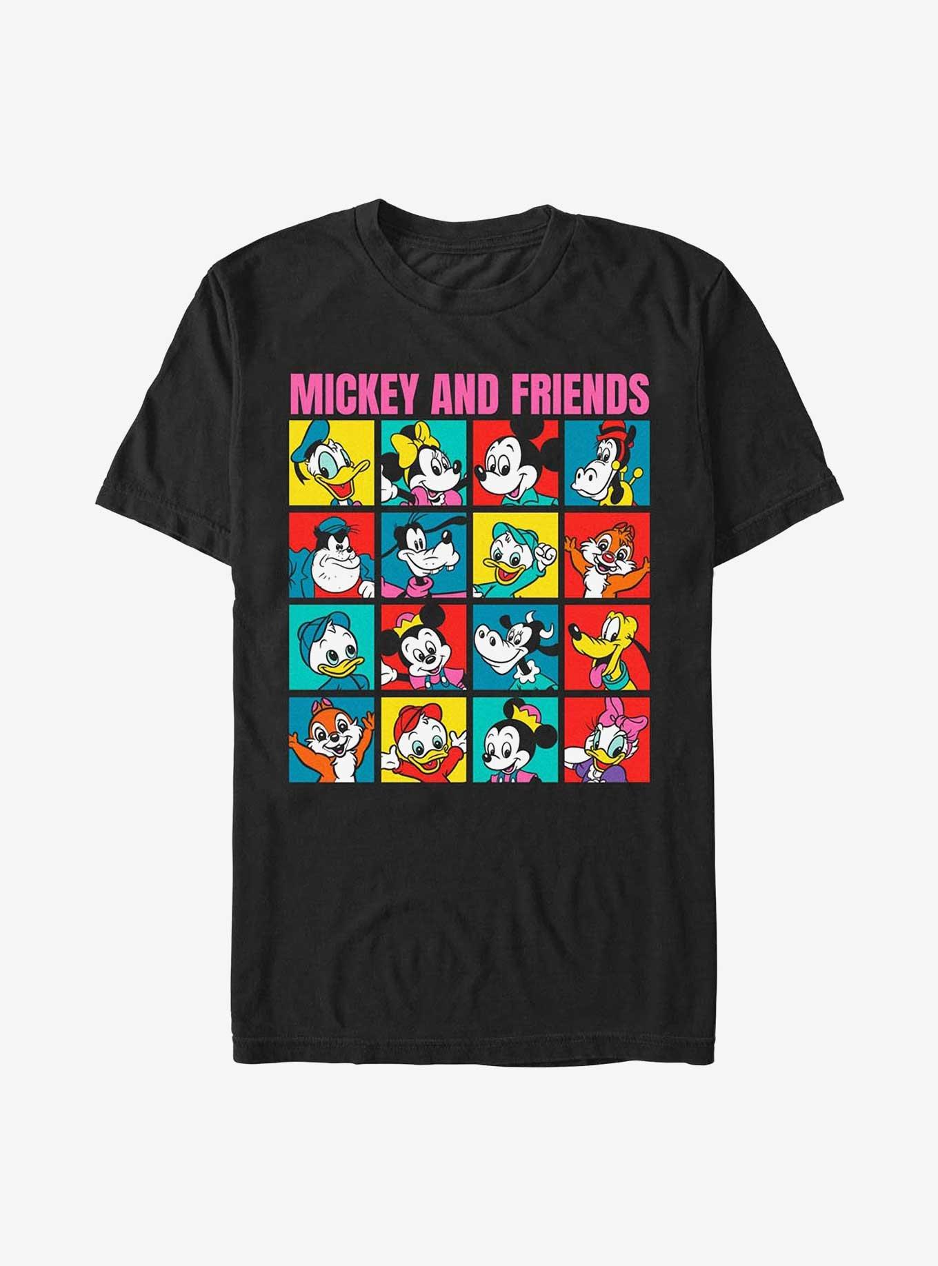 Disney Mickey Mouse Old Friends T-Shirt BLACK Hot Topic
