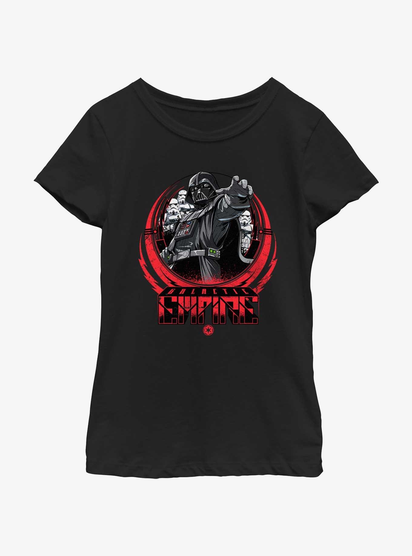 Star Wars Galactic Empire Icon Youth Girls T-Shirt, BLACK, hi-res