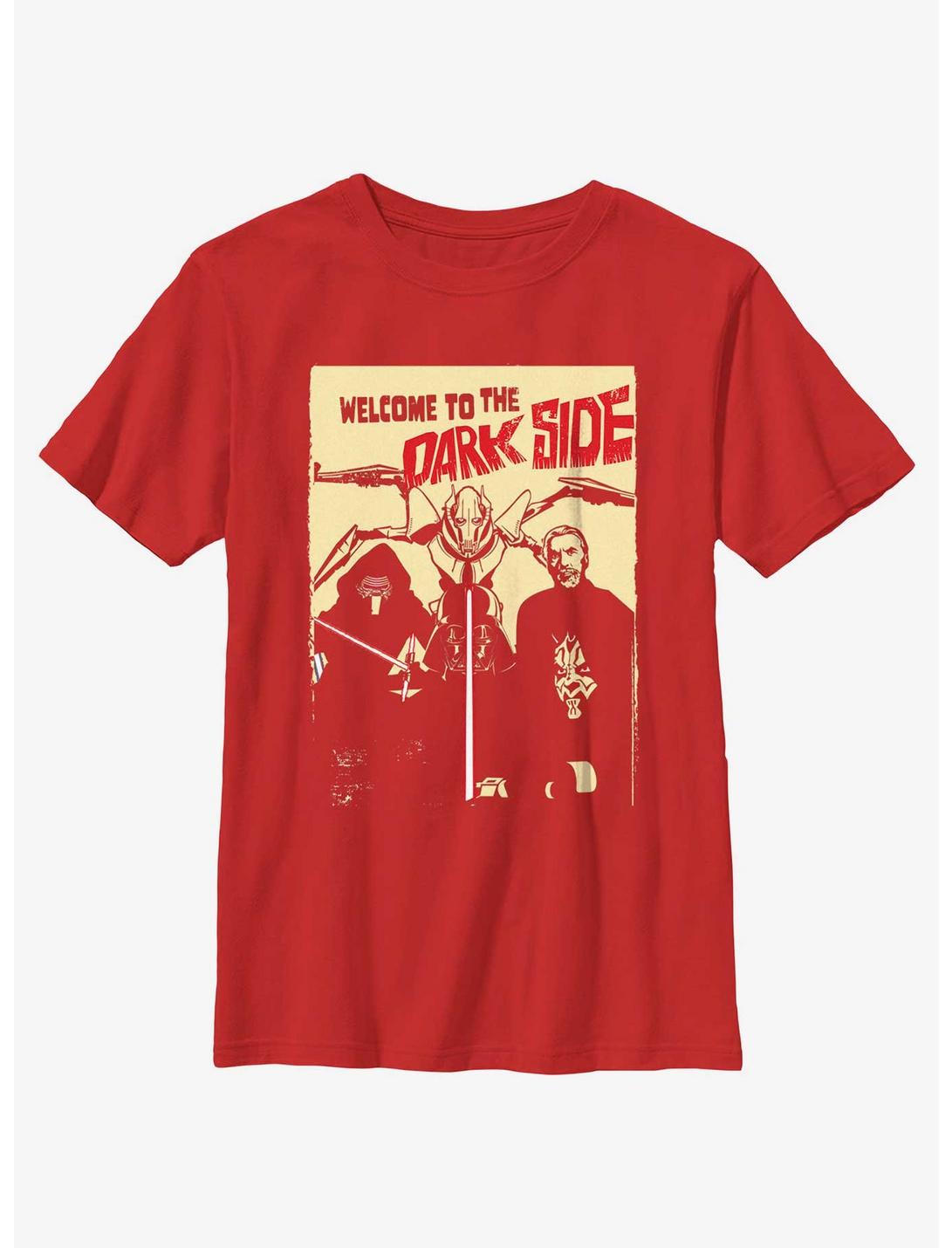Star Wars Welcome To The Dark Side Retro Poster Youth T-Shirt, BLACK, hi-res