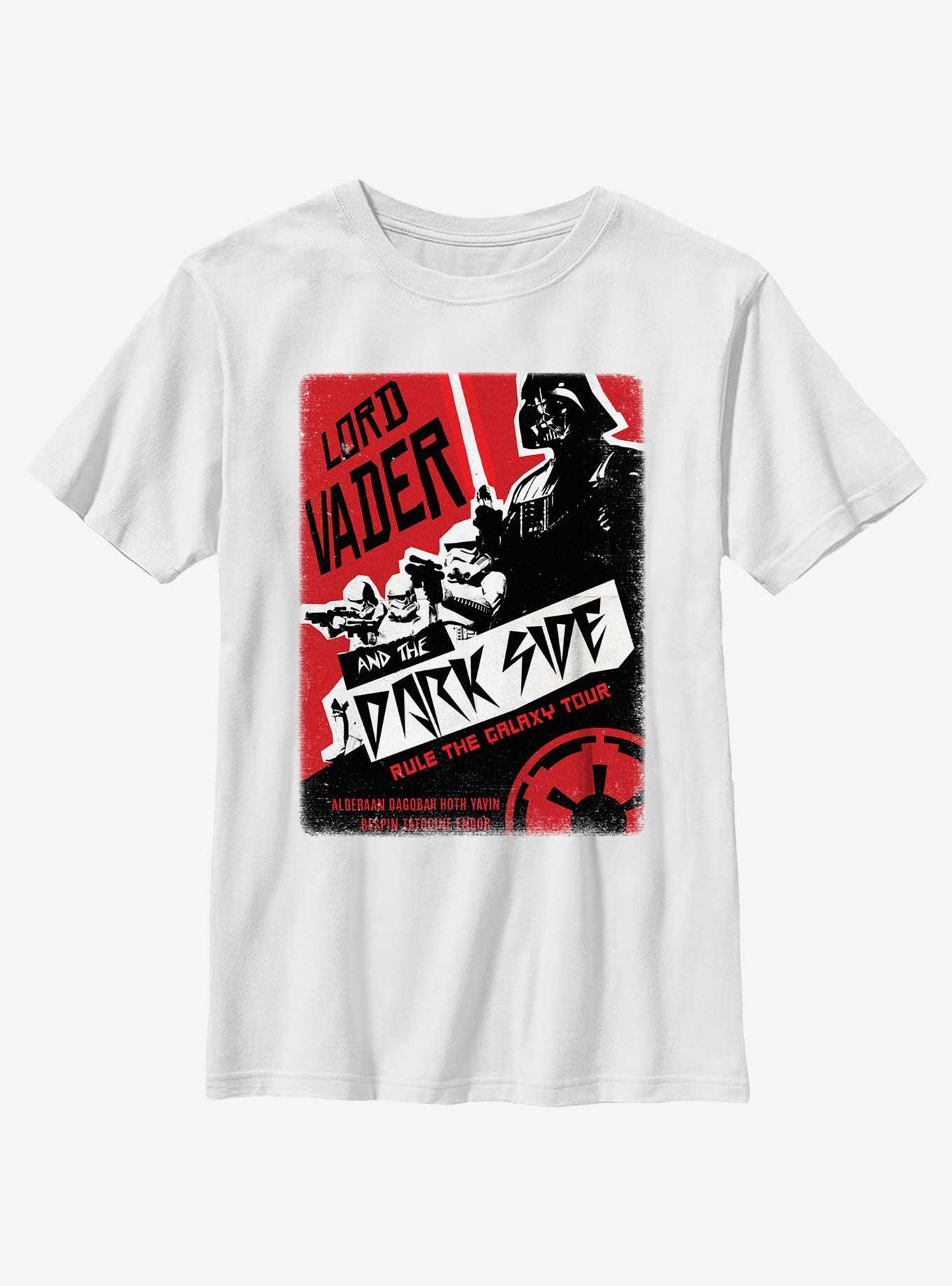 Star Wars Lord Vader And The Dark Side Tour Youth T-Shirt, WHITE, hi-res