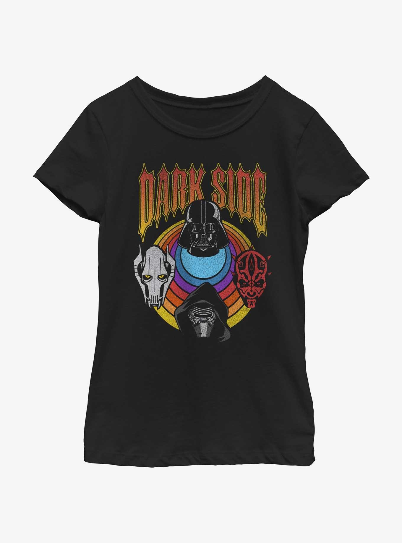 Star Wars Dark Side Retro Icon Youth Girls T-Shirt, , hi-res