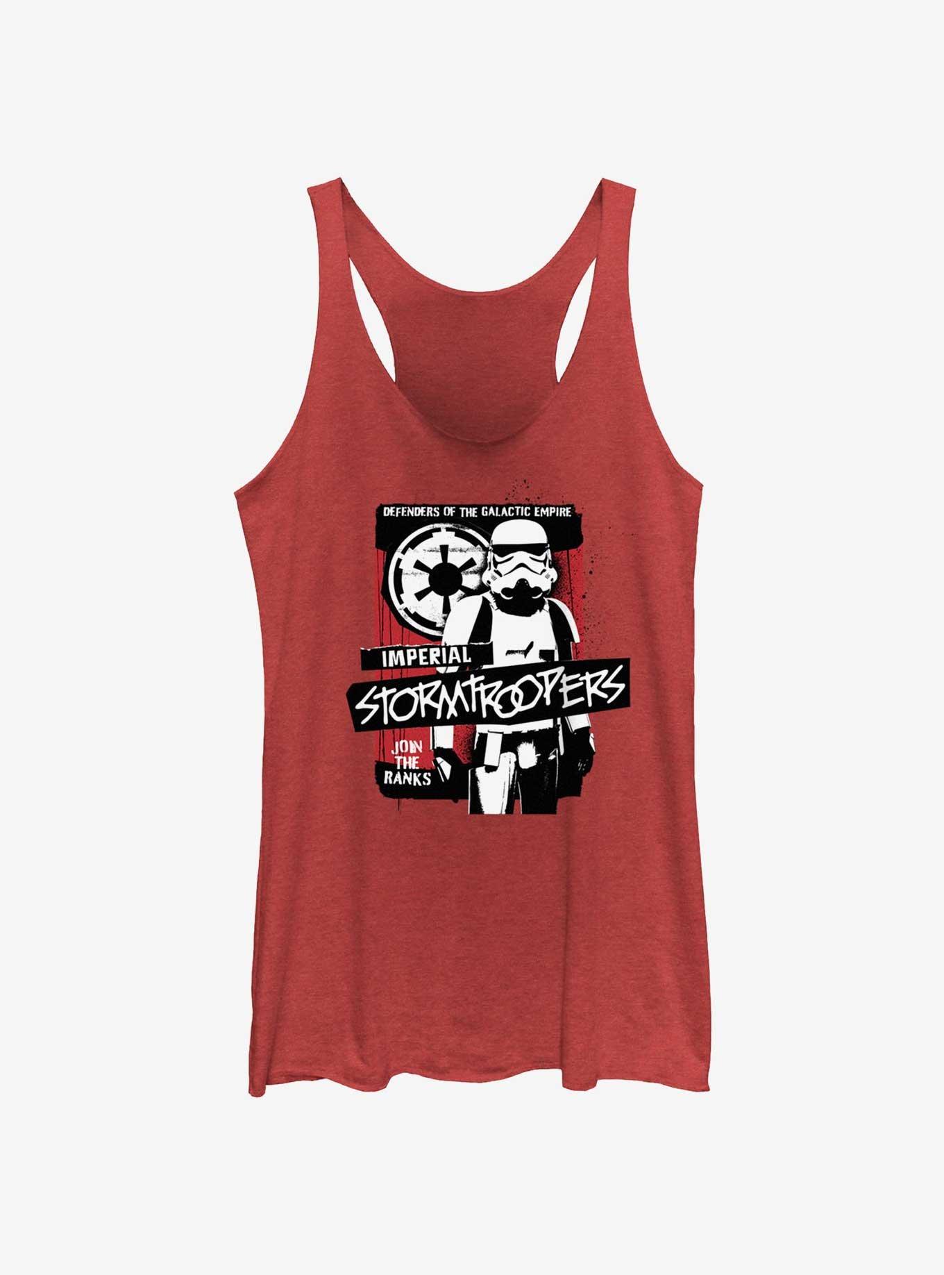 Star Wars Imperial Stormtroopers Graffiti Womens Tank Top, RED HTR, hi-res