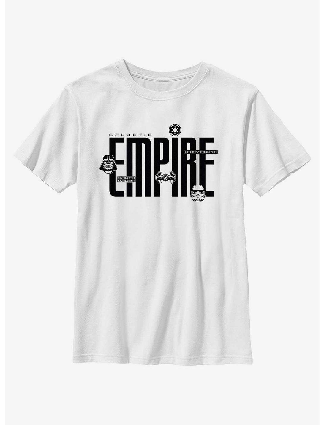 Star Wars Galactic Empire Logo Icons Youth T-Shirt, WHITE, hi-res
