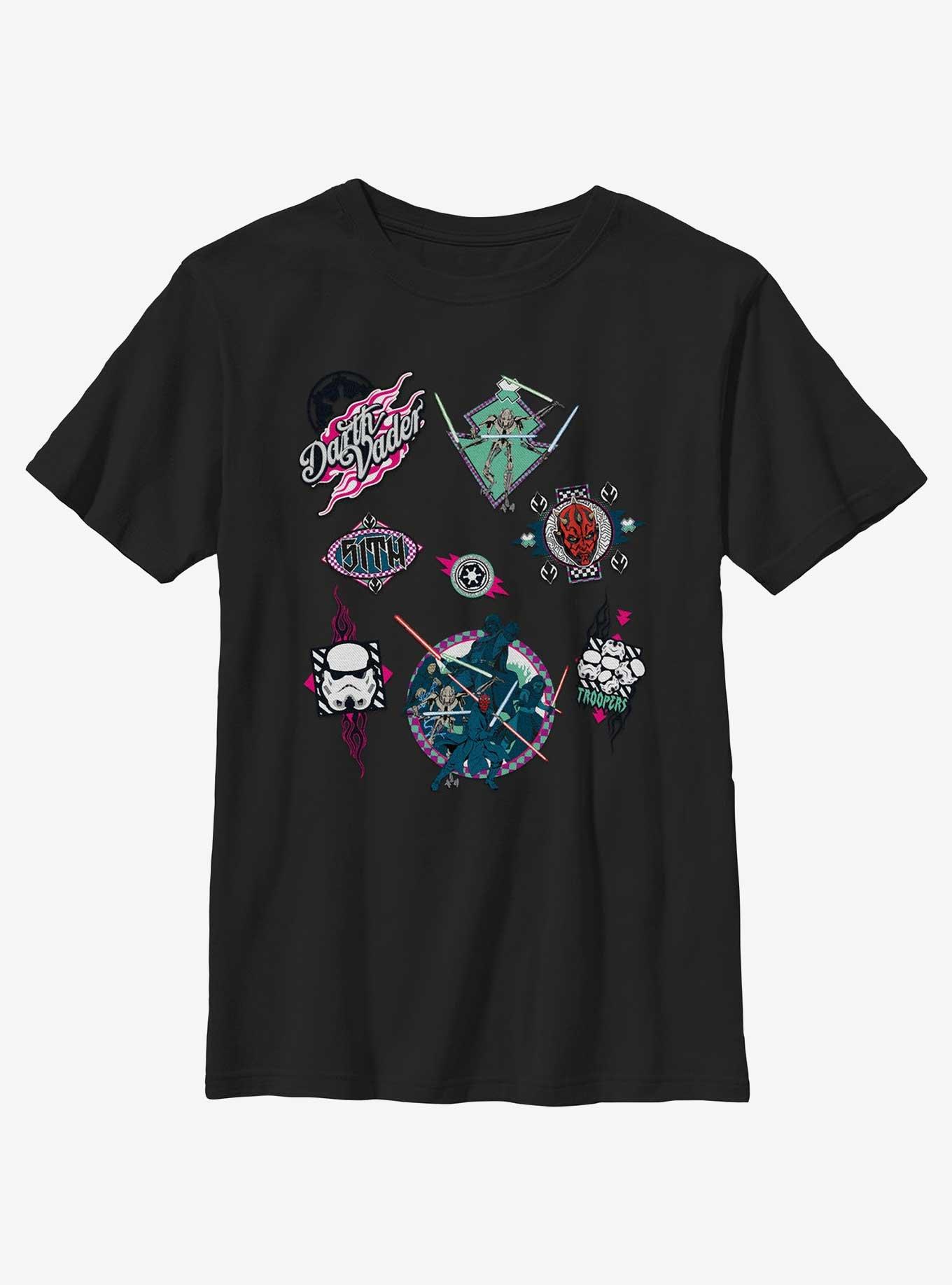 Star Wars The Dark Side Patches Style  Youth T-Shirt, , hi-res