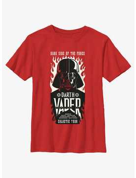 Star Wars Darth Vader Galactic Tour Flames Poster Youth T-Shirt, , hi-res