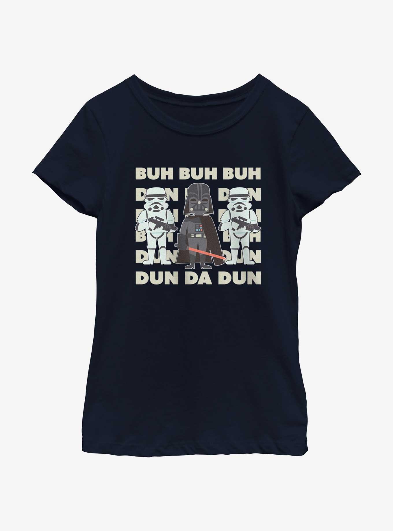 Star Wars The Imperial March Illustration Youth Girls T-Shirt, NAVY, hi-res