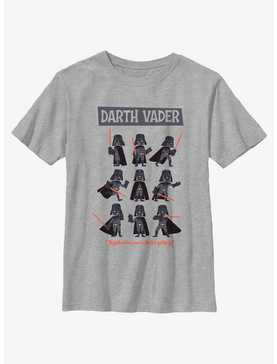Star Wars Darth Vader Pose Collage Youth T-Shirt, , hi-res