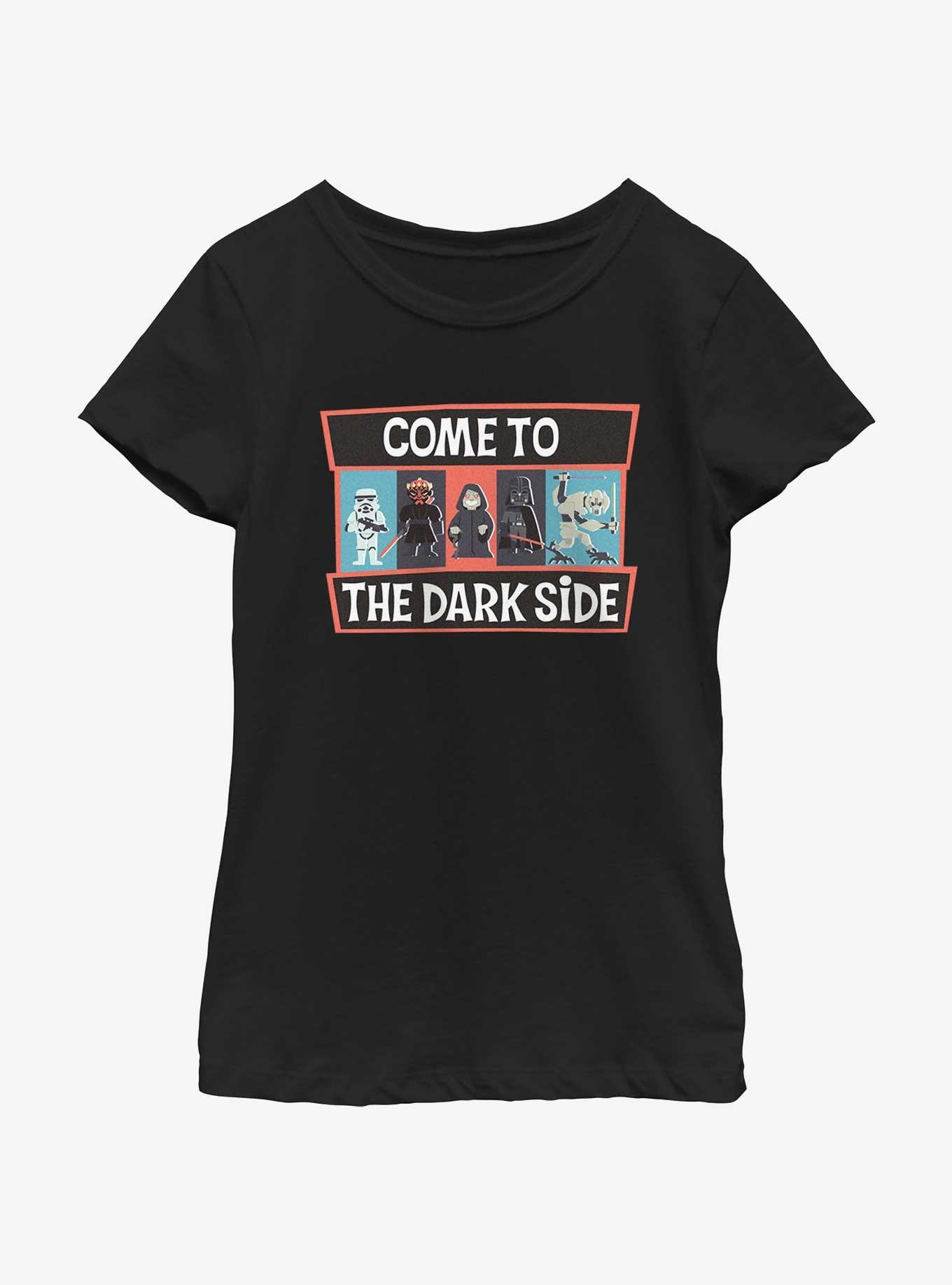 Star Wars Come To Dark Side Animated Style Youth Girls T-Shirt, , hi-res