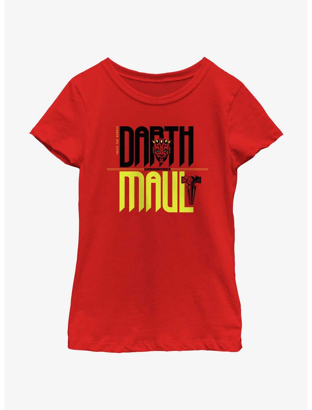 Star Wars Twice The Menace Darth Maul Youth Girls T-Shirt, RED, hi-res