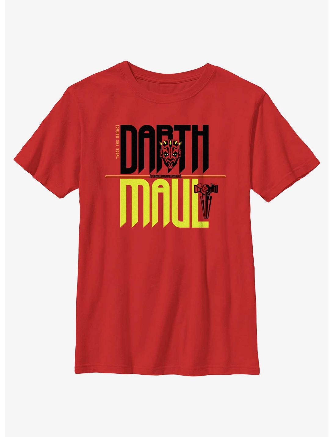 Star Wars Twice The Menace Darth Maul Youth T-Shirt, RED, hi-res
