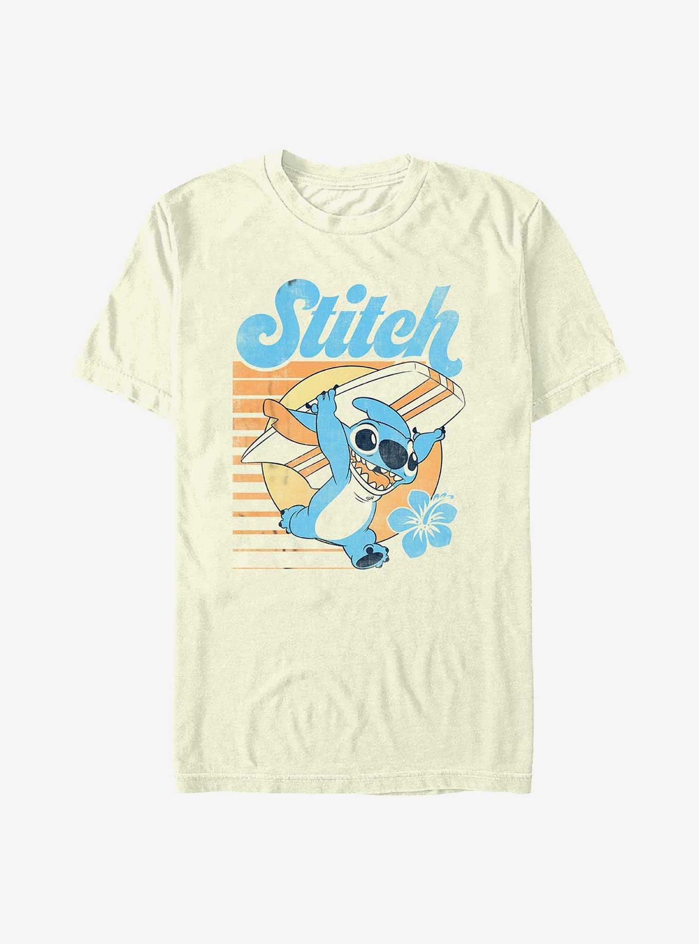 Disney Lilo & Stitch Surf Stitch Stripes T-Shirt, , hi-res