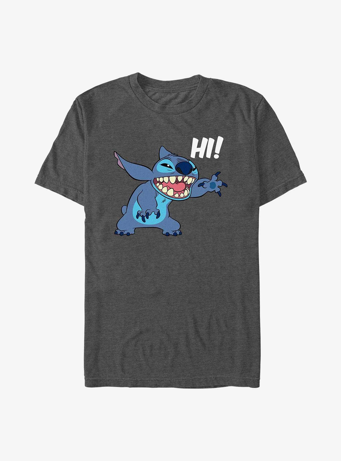 Disney Lilo & Stitch Stitch Wave Hi T-Shirt, CHAR HTR, hi-res
