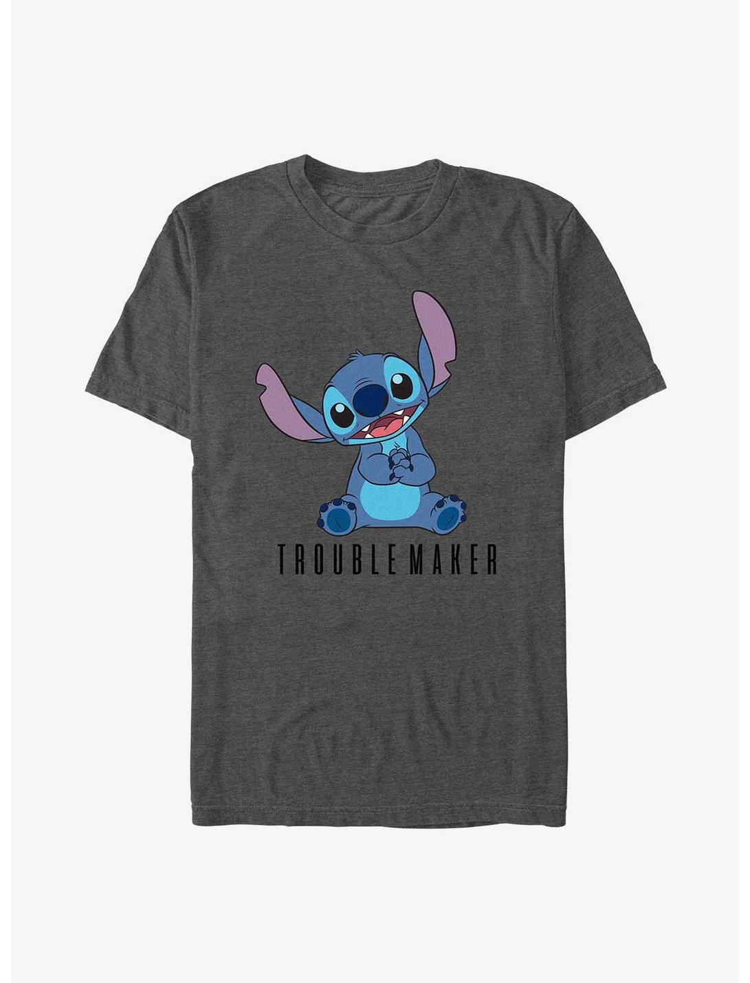 Disney Lilo & Stitch Stitch Trouble Maker T-Shirt, CHAR HTR, hi-res