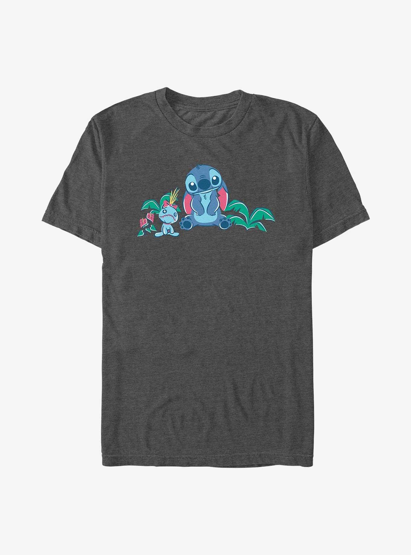 Disney Lilo & Stitch Stitch Tropical T-Shirt, CHAR HTR, hi-res