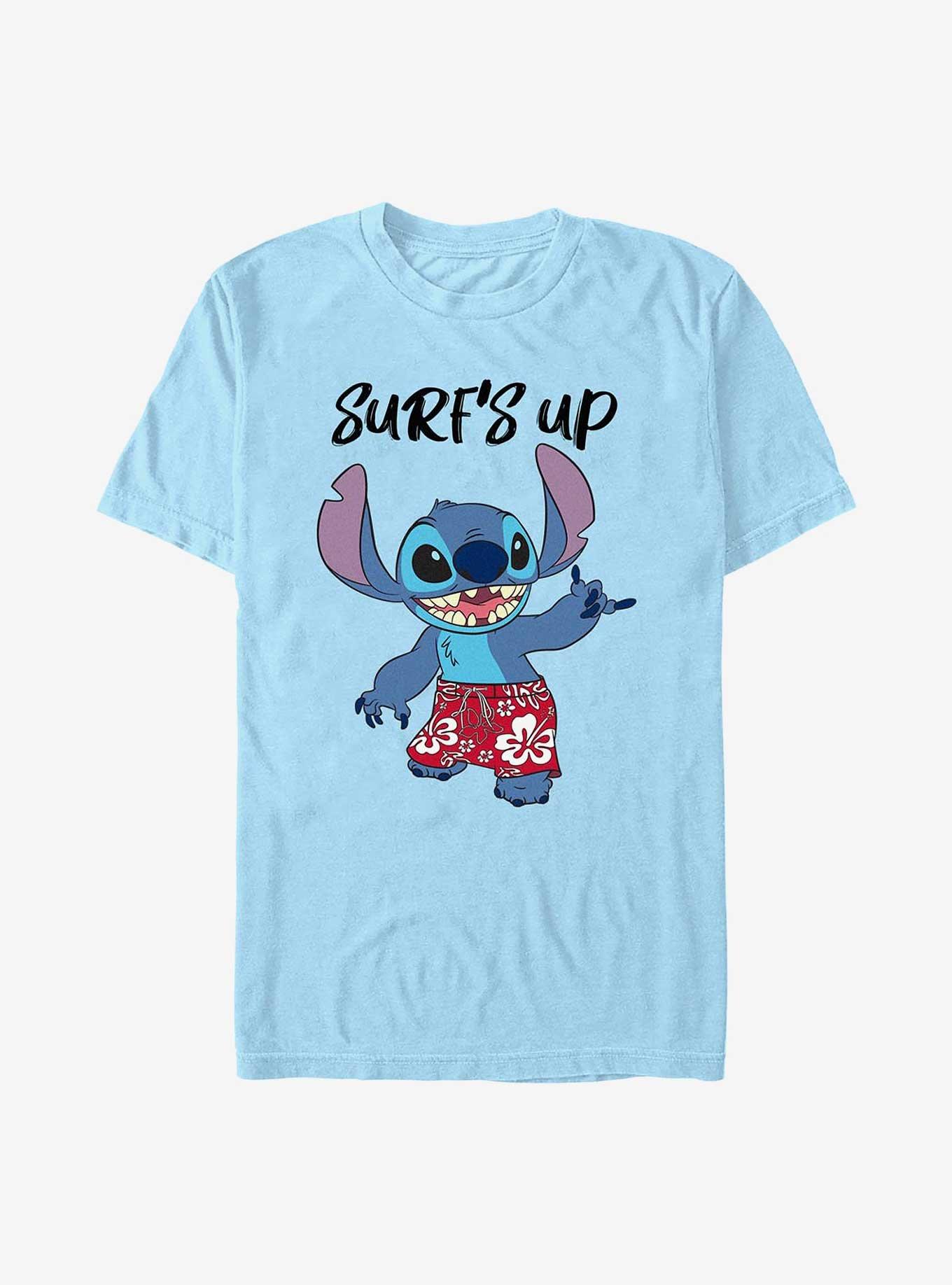 Official Disney Lilo & Stitch Stitch Surf Up T-Shirt Multicolor