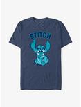 Disney Lilo & Stitch Stitch Aloha Tropical T-Shirt, NAVY HTR, hi-res