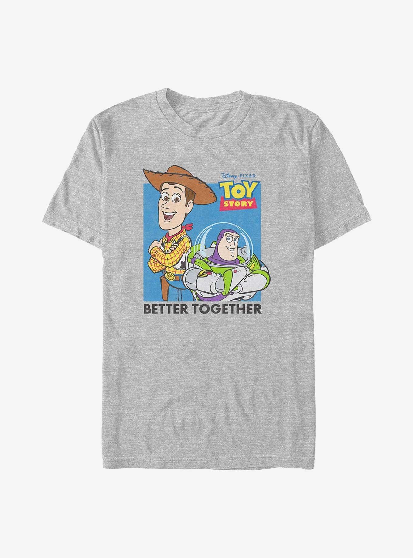 Disney Pixar Toy Story Woody and Buzz Better Together T-Shirt - GREY ...