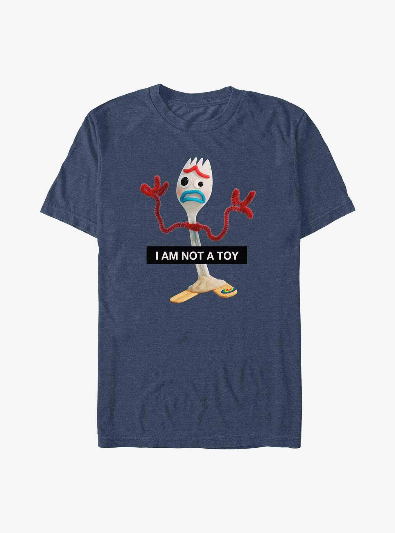 Disney Pixar Toy Story Forky Not A Toy T-Shirt, NAVY HTR, hi-res