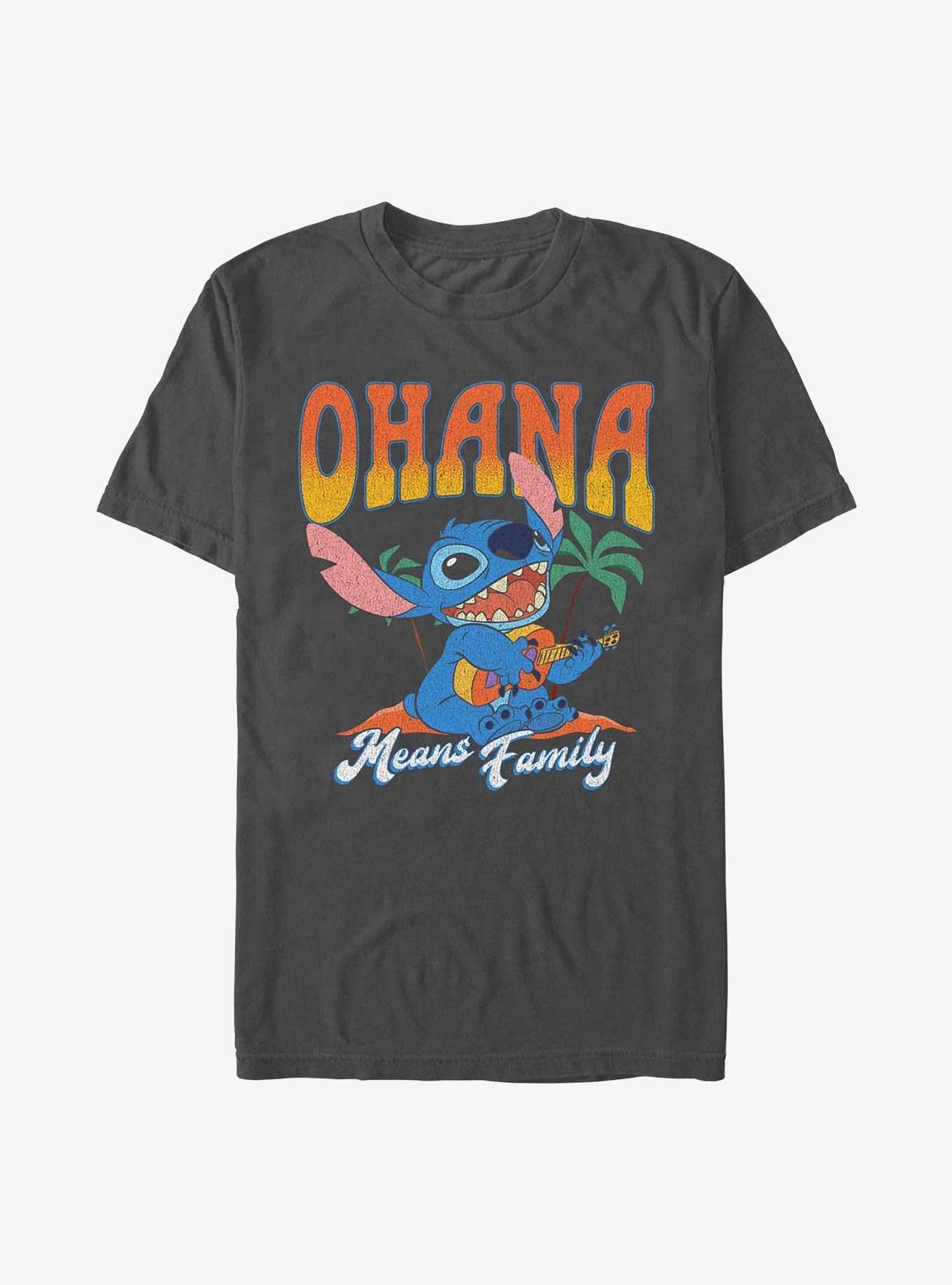 Disney Lilo & Stitch Ohana Means Family T-Shirt - GREY | BoxLunch