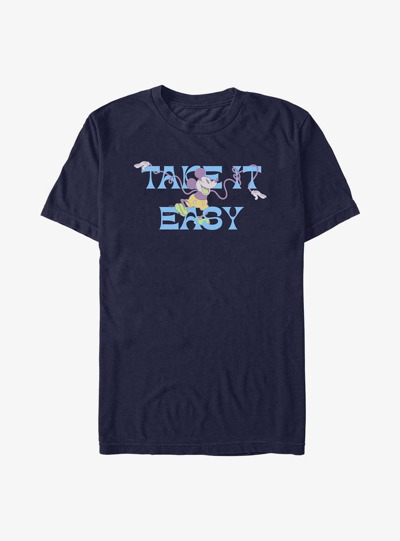 Disney Mickey Mouse Take It Easy T-Shirt, NAVY, hi-res