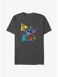 Disney Lilo & Stitch Geo Ukelele T-Shirt, CHARCOAL, hi-res