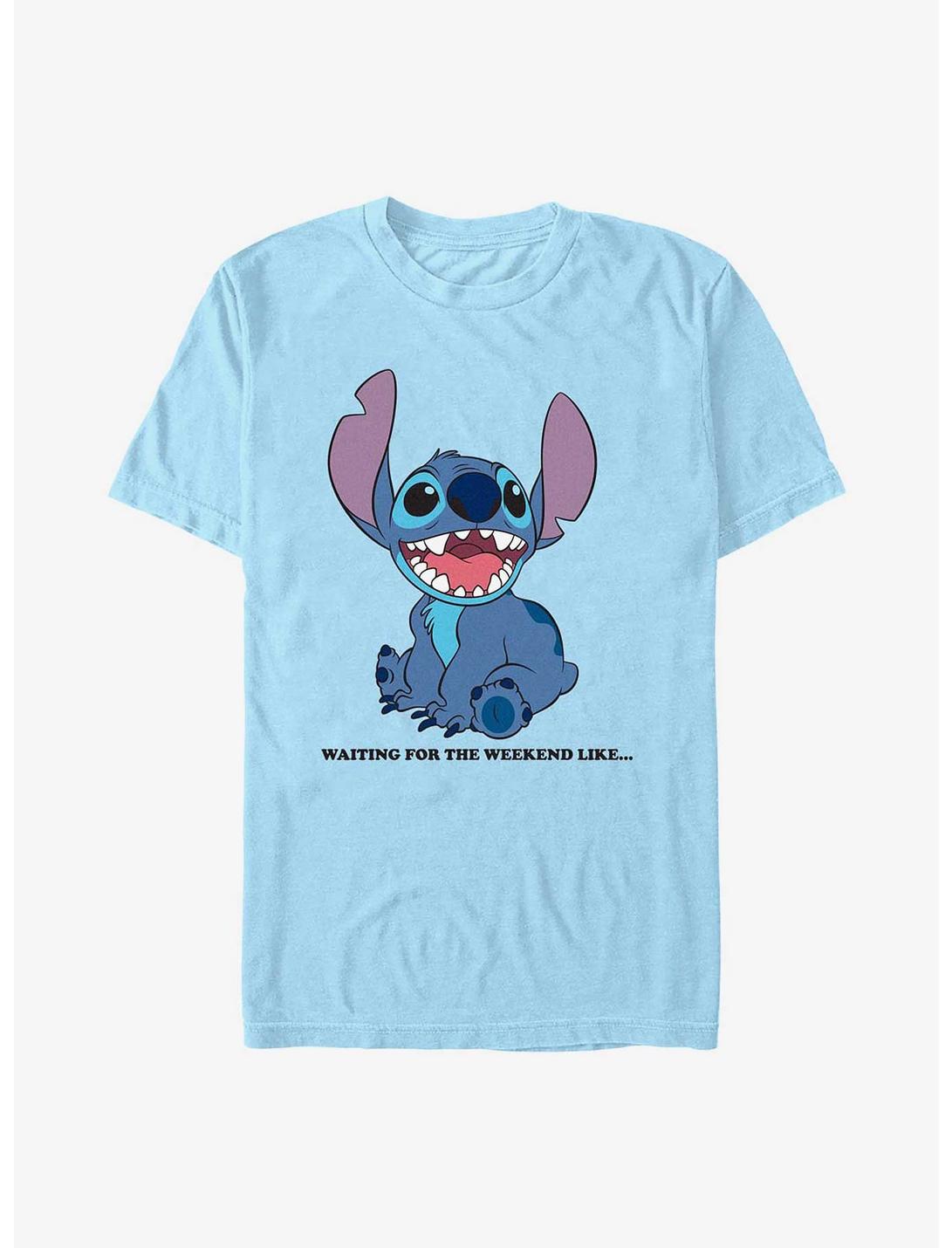 Disney Lilo & Stitch Waiting For The Weekend T-Shirt, LT BLUE, hi-res