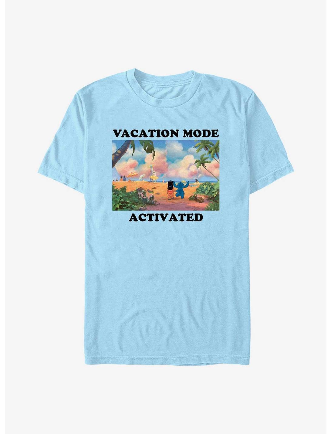 Disney Lilo & Stitch Vacation Mode Activated T-Shirt, LT BLUE, hi-res