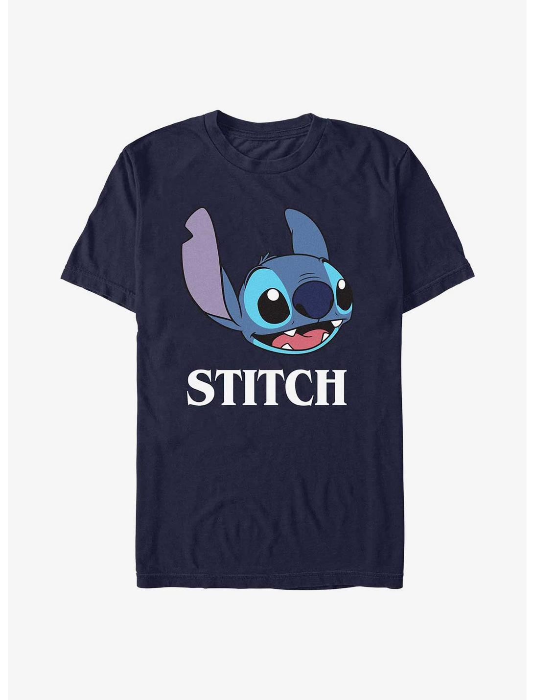 Disney Lilo & Stitch Surprised Stitch T-Shirt, NAVY, hi-res