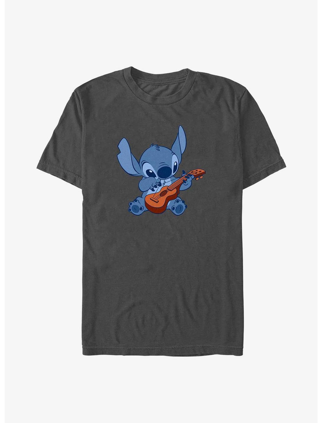 Disney Lilo & Stitch Ukelele Sit T-Shirt, CHARCOAL, hi-res