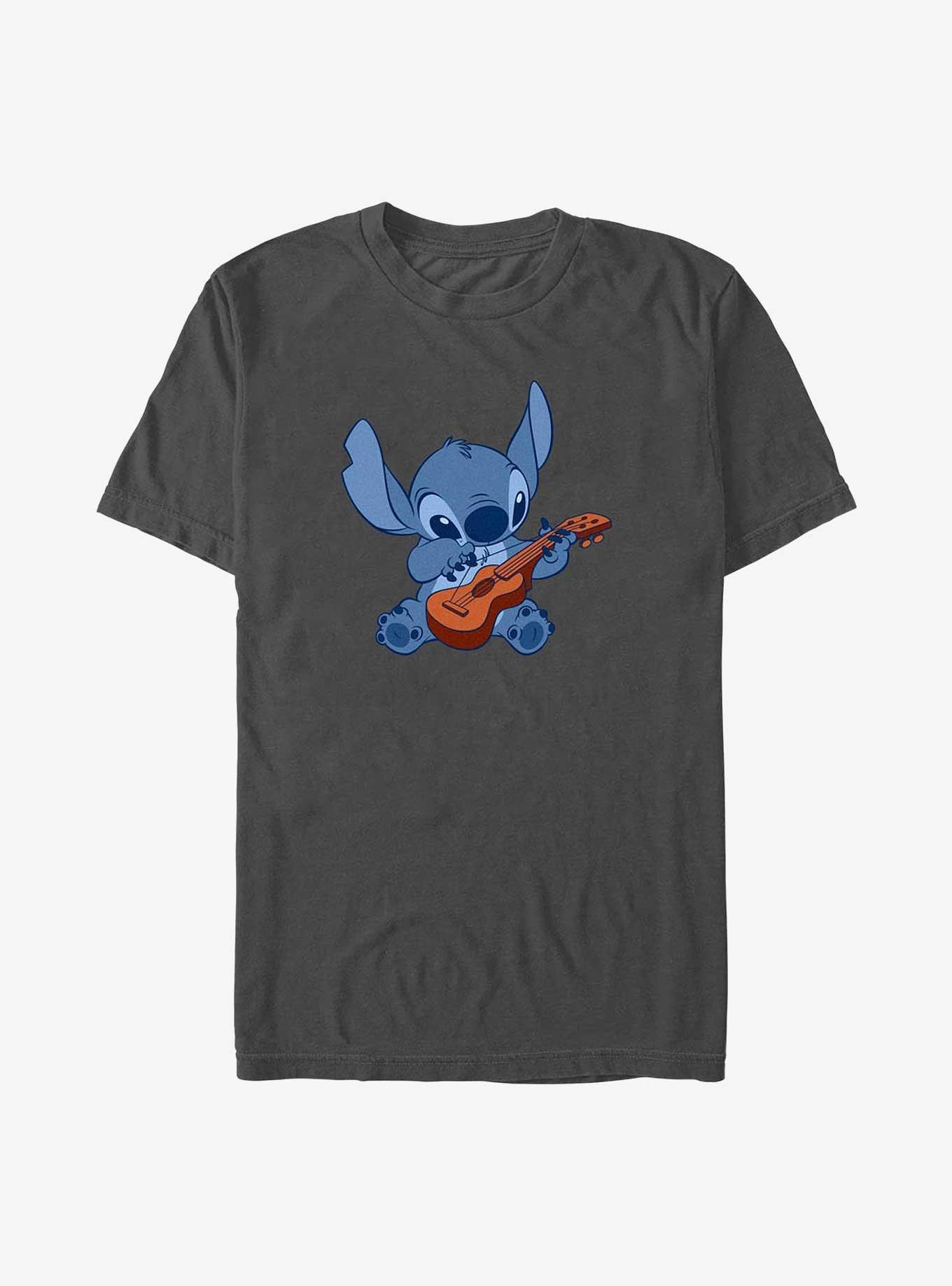 Disney Lilo & Stitch Ukelele Sit T-Shirt, CHARCOAL, hi-res