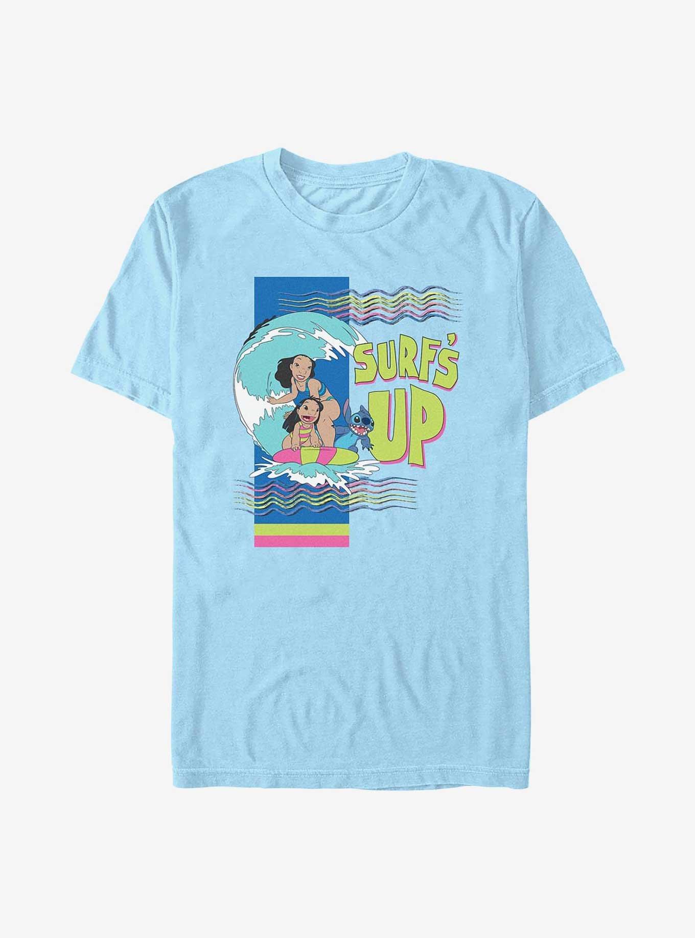 Disney Lilo & Stitch Family Surf's Up T-Shirt, LT BLUE, hi-res