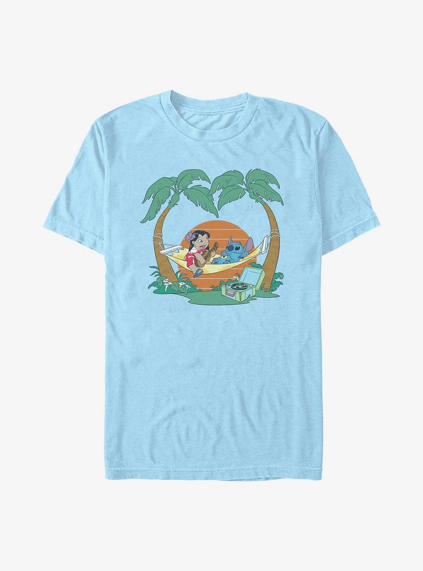 Disney Lilo & Stitch Sunset Serenade T-Shirt, LT BLUE, hi-res