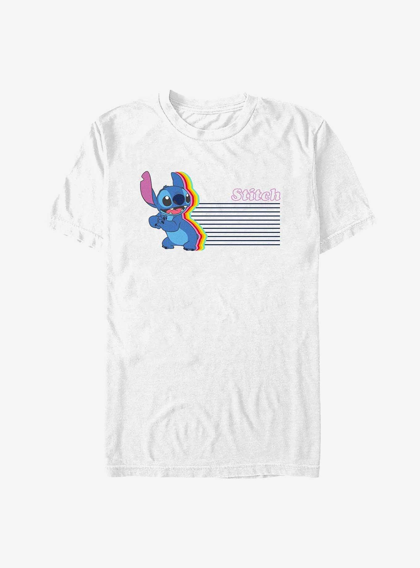 Disney Lilo & Stitch Stitch Rainbow Repeat T-Shirt, , hi-res