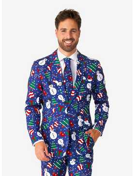 Christmas Snowman Blue Suit, , hi-res