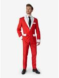 Santa Faux Fur Suit, RED, hi-res