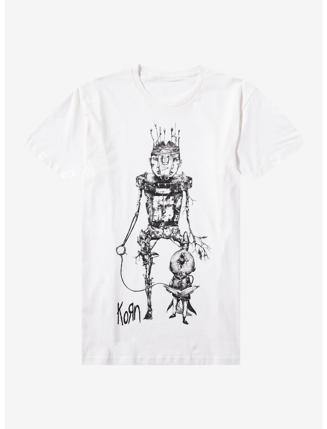 Korn Robot Man Boyfriend Fit Girls T-Shirt, CREAM, hi-res