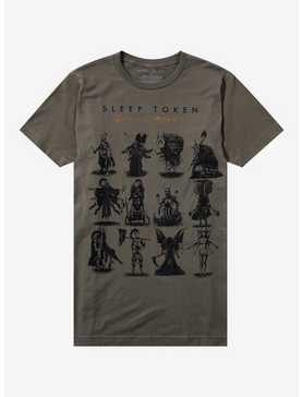Sleep Token Character Grid Boyfriend Fit Girls T-Shirt, , hi-res