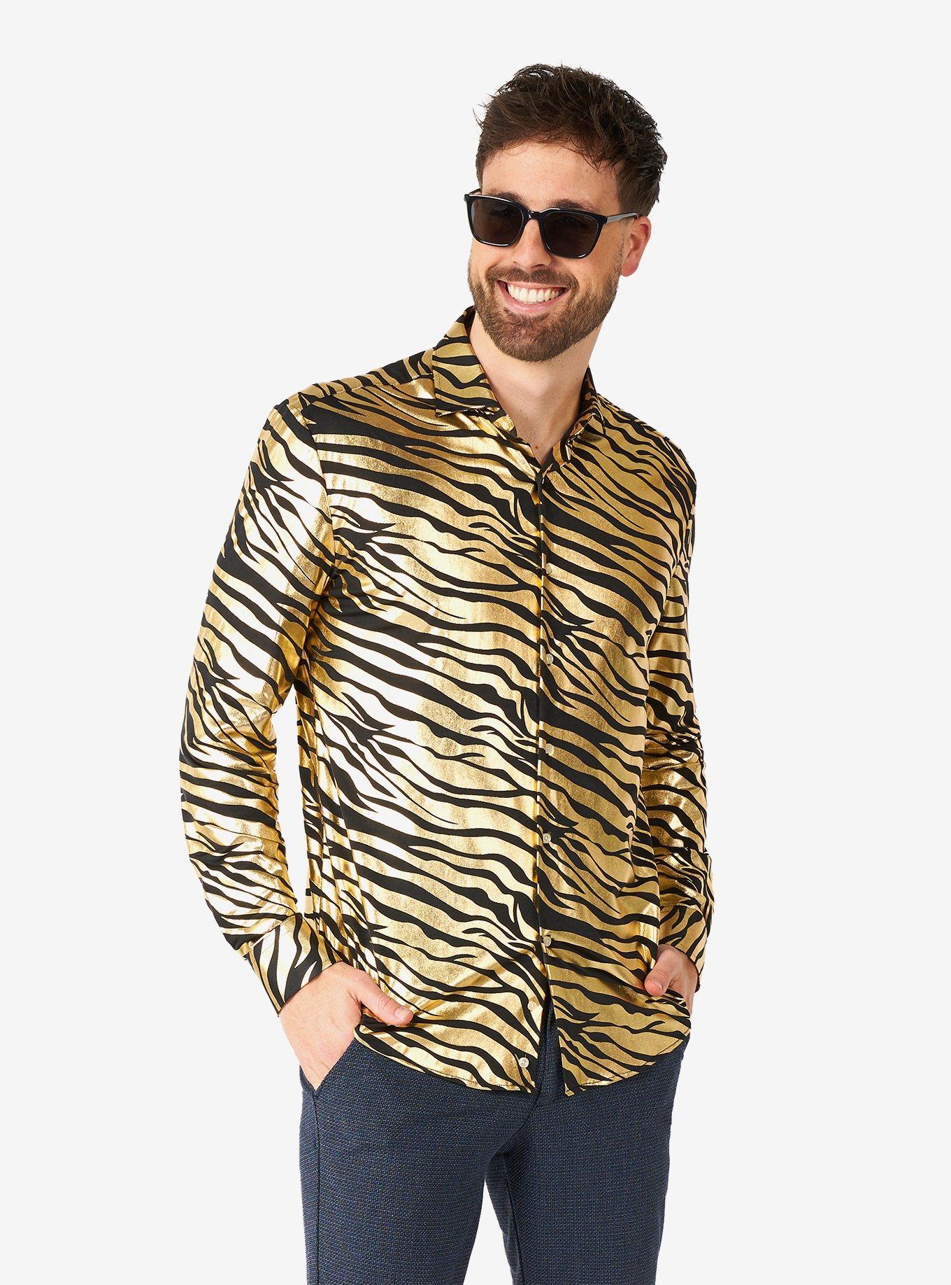 Tiger Shiner Long Sleeve Button-Up Shirt, MULTI, hi-res