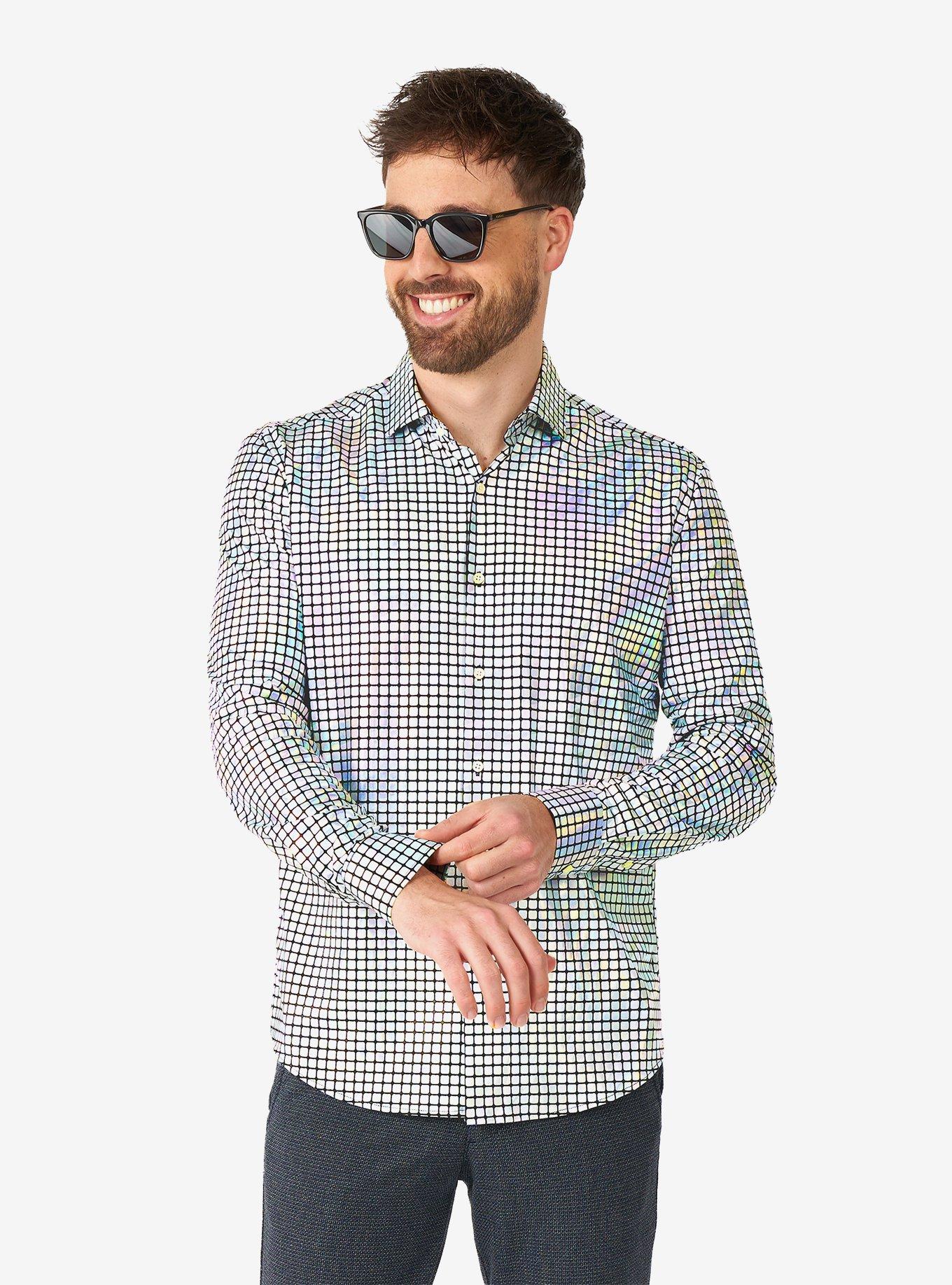 Discoballer Long Sleeve Button-Up Shirt, , hi-res