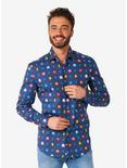 PAC-MAN Pixel Long Sleeve Button-Up Shirt, MULTI, hi-res