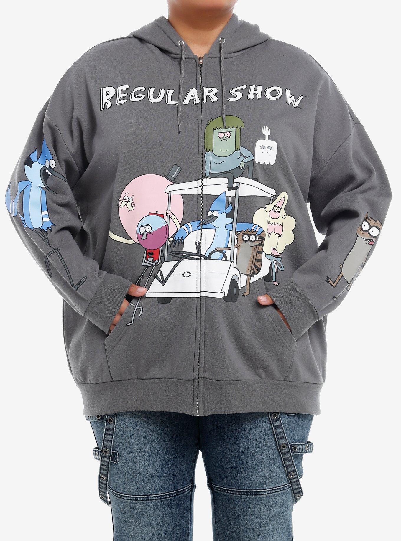 Regular Show Group Cart Girls Hoodie Plus Size, MULTI, hi-res