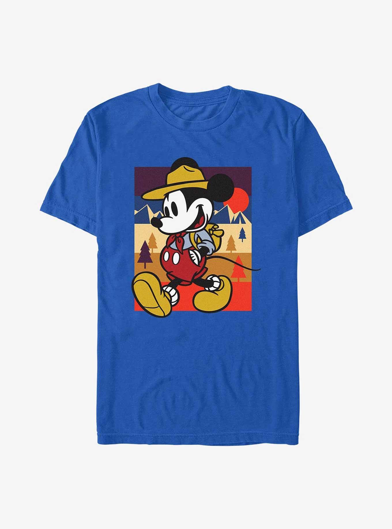 Disney Mickey Mouse Sunset Walking T-Shirt, ROYAL, hi-res